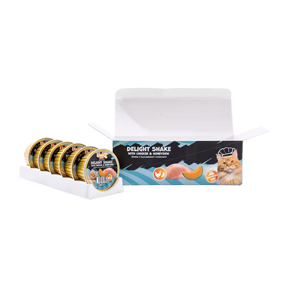 UniQ šejk za mačke od piletine i dinje, kesice 60 g x 6