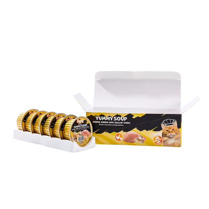 UniQ supa za mačke sa piletinom i jakobovim kapicama, kesice 60 g x 6