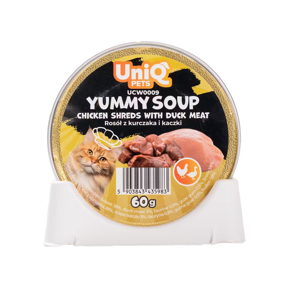 UniQ supa za mačke sa piletinom i pačetinom, kesice 60 g x 6