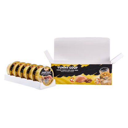 UniQ supa za mačke sa piletinom i pačetinom, kesice 60 g x 6