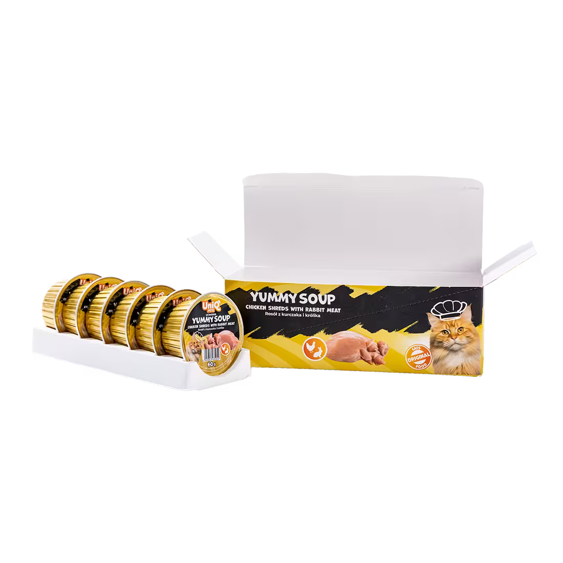 UniQ supa za mačke sa piletinom i zečetinom, kesice 60 g x 6