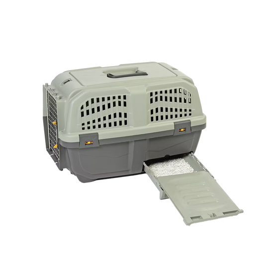 MPS transporter za mačke, siva, sa posudom za posip, 60×40×39cm, za ljubimce do 24kg
