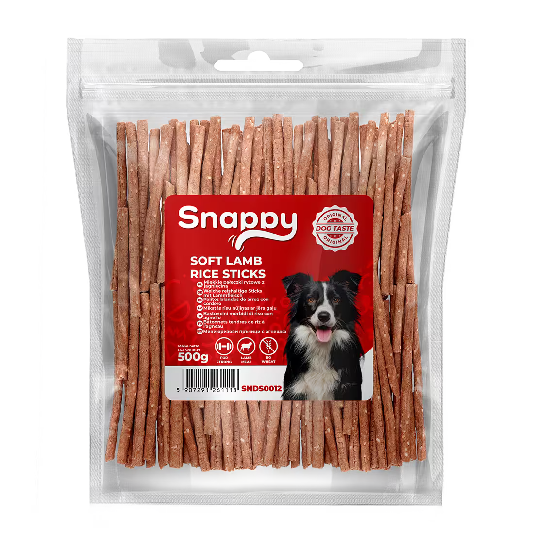 SNAPPY poslastice za pse, 500g, štapići od jagnjetine i pirinča