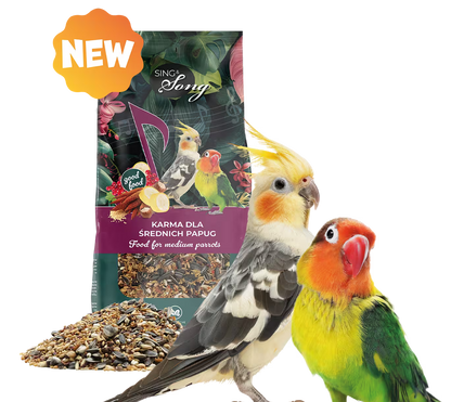 SING&SONG kompletna hrana za srednje papagaje, 500g