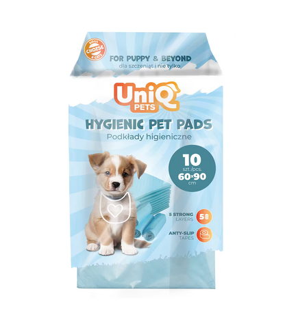 UniQ higijenske podloge za ljubimce i štenče, plava, 60×90cm, 70g, 10 kom