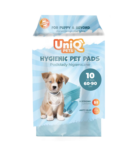 UniQ higijenske podloge za ljubimce i štenče, plava, 60×90cm, 70g, 10 kom