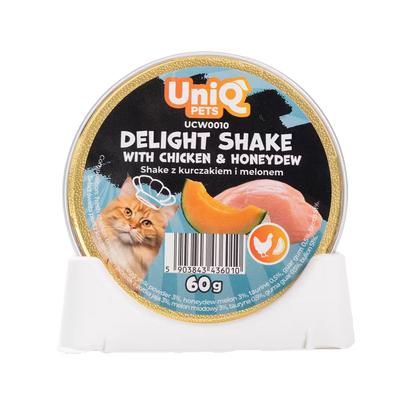 UniQ vlažna hrana za mačke, 60g×6kom, šejk od piletine i dinje