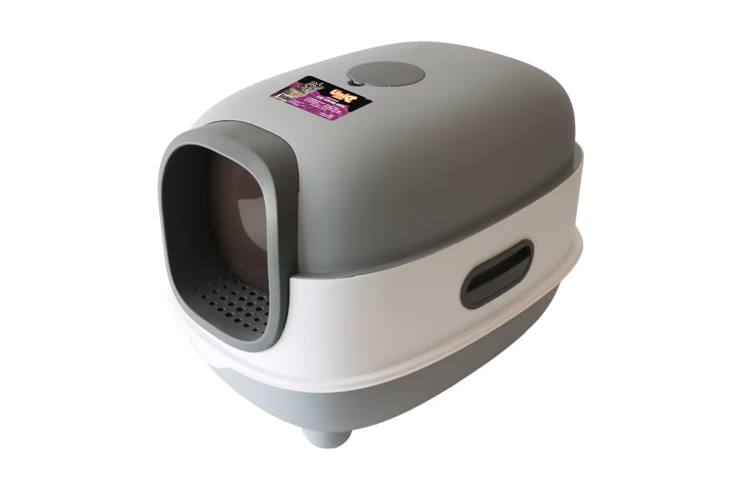UniQ zatvoreni toalet za mačke, sa lopaticom, 56×39×40cm