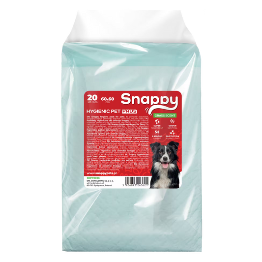 SNAPPY higijenske podloge za ljubimce, miris zelene trave, 60x60cm, 26 g