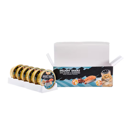 UniQ vlažna hrana za mačke, 60g×6kom, šejk od lososa i borovnice