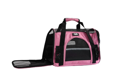 UniQ torba za transport ljubimaca, ručna i torba za rame, reflektujuća roza
