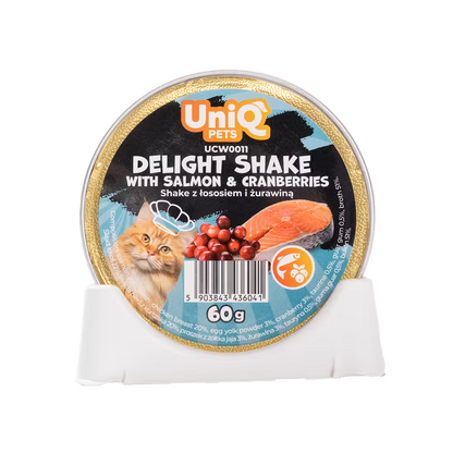 UniQ vlažna hrana za mačke, 60g×6kom, šejk od lososa i borovnice