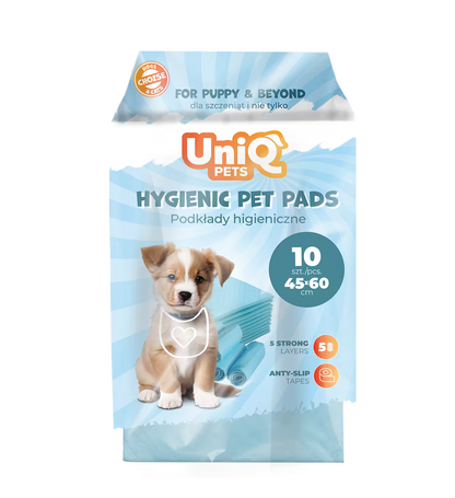 UniQ higijenske podloge za ljubimce i štence, plava, 45×60cm, 35g, 10 kom
