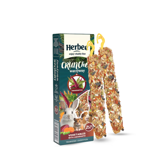 HERBEE poslastice za glodare i kuniće, 115g, povrće i amarant