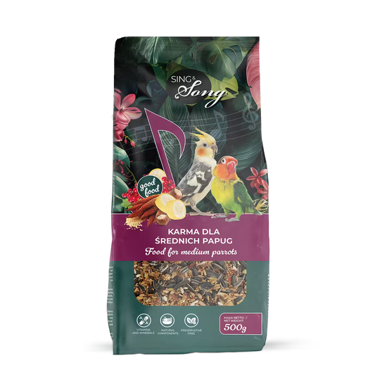 SING&SONG kompletna hrana za srednje papagaje, 500g