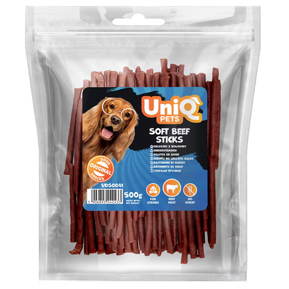 UniQ poslastice za pse, mekani štapići od govedine