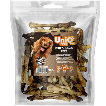 UniQ poslastice za psa, sušene jagnjeće noge