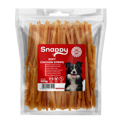 SNAPPY poslastice za pse, 500g, trakice od piletine