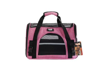 UniQ torba za transport ljubimaca, ručna i torba za rame, reflektujuća roza