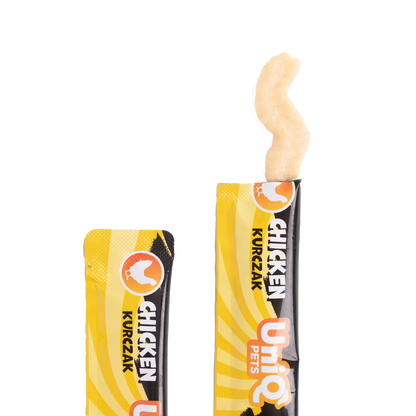 UniQ vlažne poslastice 15g×50 kom, kremasta poslastica za mačke, piletina